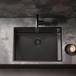 Pure.Sink Luxion PVD Черна мивка 50x40 cm за вграждане, плоско вграждане и надграждане PLX5040-63