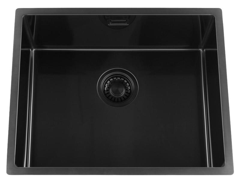Pure.Sink Luxion PVD Черна мивка 50x40 cm за вграждане, плоско вграждане и надграждане PLX5040-63