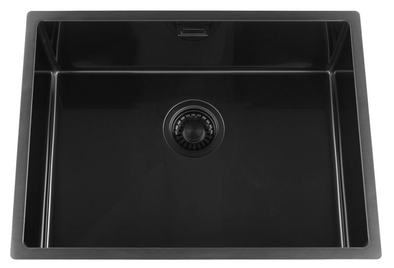 Pure.Sink Luxion PVD Черна мивка 55x40 cm за вграждане, плоско вграждане и надграждане PLX5540-63