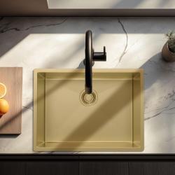 Pure.Sink Luxion Златна мивка 55x40 cm за вграждане, плоско вграждане и надграждане PLX5540-60