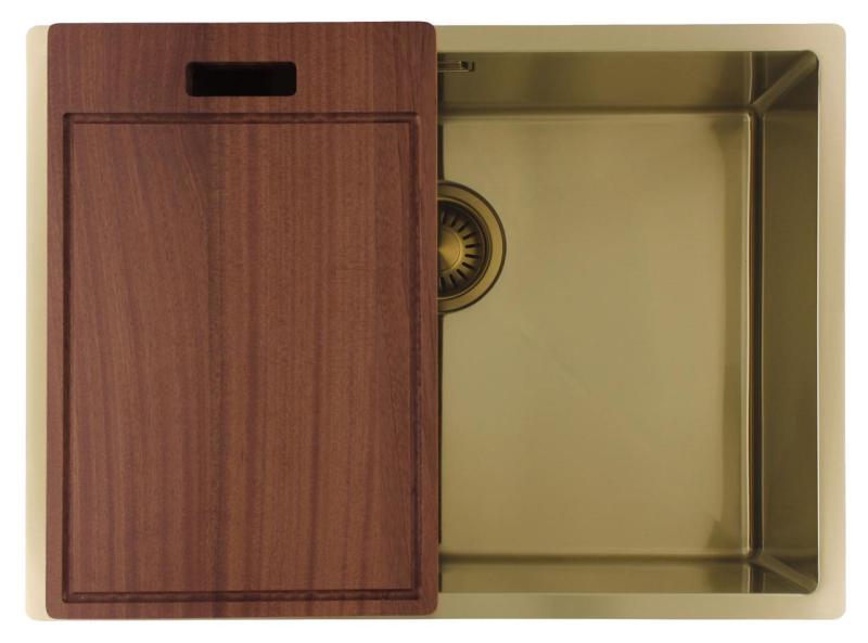 Pure.Sink Luxion Златна мивка 55x40 cm за вграждане, плоско вграждане и надграждане PLX5540-60