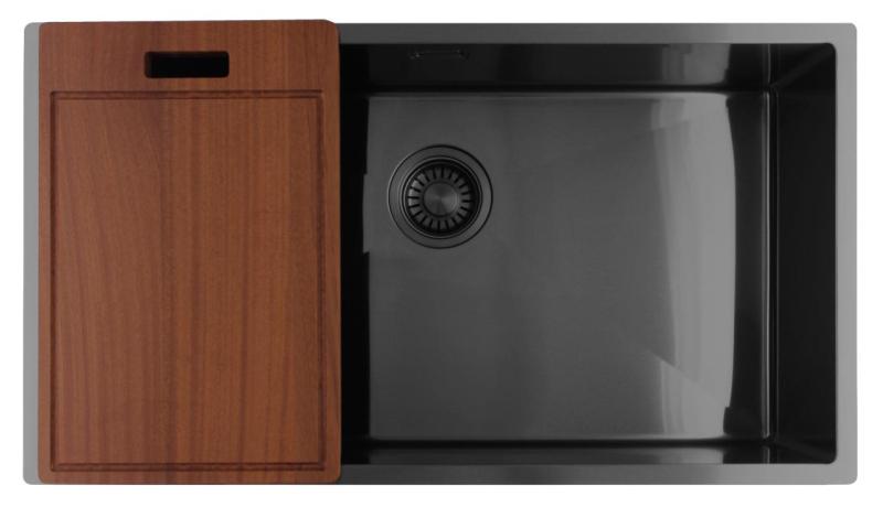 Pure.Sink Luxion Голяма мивка от метал 74x40 cm за вграждане, плоско вграждане и надграждане PLX7440-61