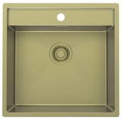 Pure.Sink Luxion Златна мивка 51x50 cm Tapwing с отвор за кран PLX5150T-60