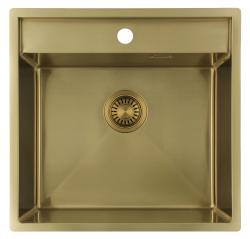 Pure.Sink Luxion Златна мивка 51x50 cm Tapwing с отвор за кран PLX5150T-60