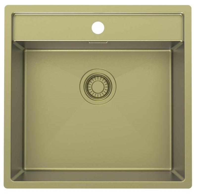 Pure.Sink Luxion Златна мивка 51x50 cm Tapwing с отвор за кран PLX5150T-60