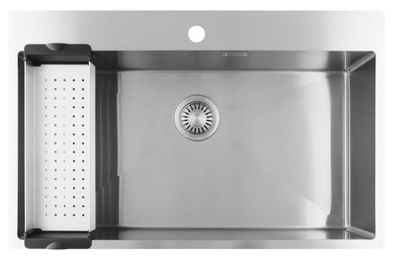 Pure.Sink Luxion Голяма неръждаема мивка 78x50 cm Tapwing с отвор за кран PLX7850T-02