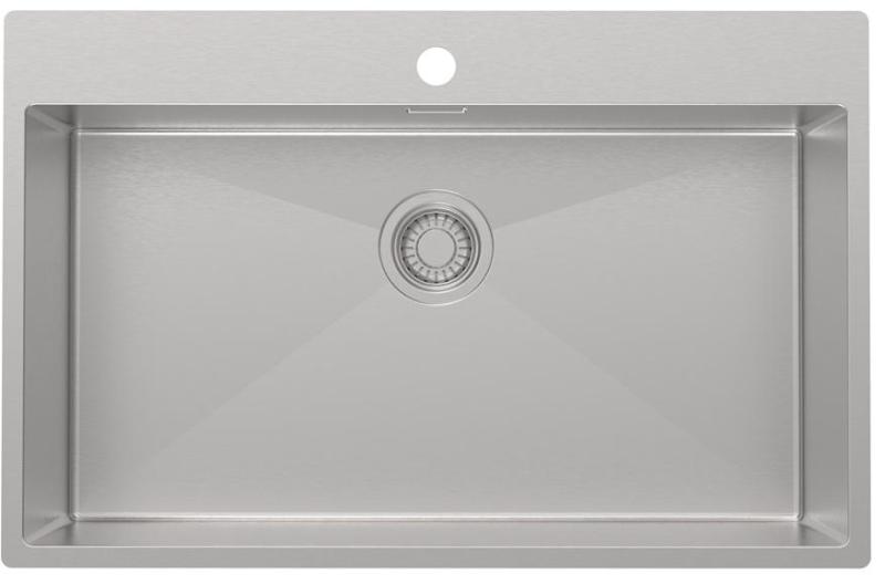 Pure.Sink Luxion Голяма мивка от неръждаема стомана 78x50 cm Tapwing с отвор за кран PLX7850T-02