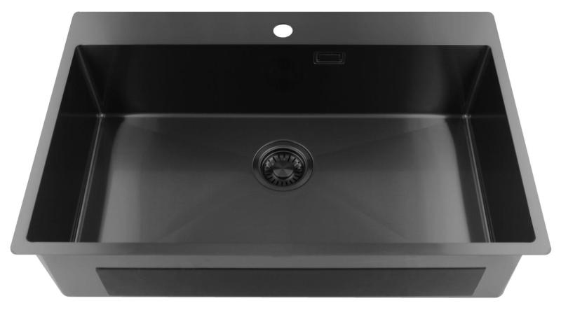 Pure.Sink Luxion Голяма мивка от метал 78x50 cm Tapwing с отвор за кран PLX7850T-61