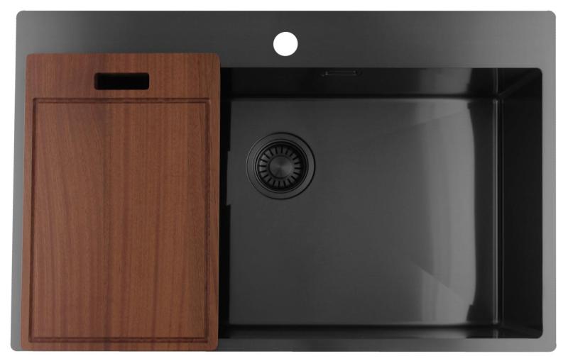 Pure.Sink Luxion Голяма мивка от метал 78x50 cm Tapwing с отвор за кран PLX7850T-61