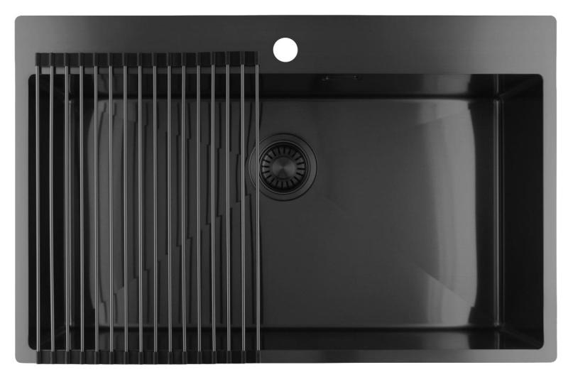 Pure.Sink Luxion Голяма мивка от метал 78x50 cm Tapwing с отвор за кран PLX7850T-61