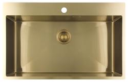 Pure.Sink Luxion Голяма златна мивка 78x50 cm Tapwing с отвор за кран PLX7850T-60