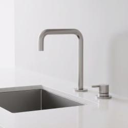 Pure.Sink Luxion 2-отворен масивен неръждаем кухненски кран с U излив PLX2HU-02