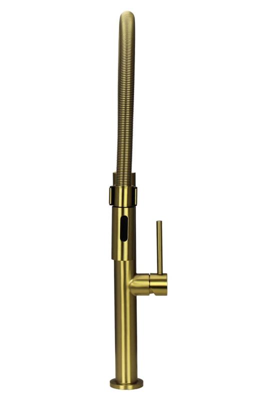 Pure.Sink Luxion Златен кухненски кран profi с гъвкав излив и 2 вида струя PLXFLEX-60