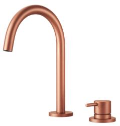 Pure.Sink Luxion 2-отворен месингов кухненски кран с кръгла изливка PLX2HR-62