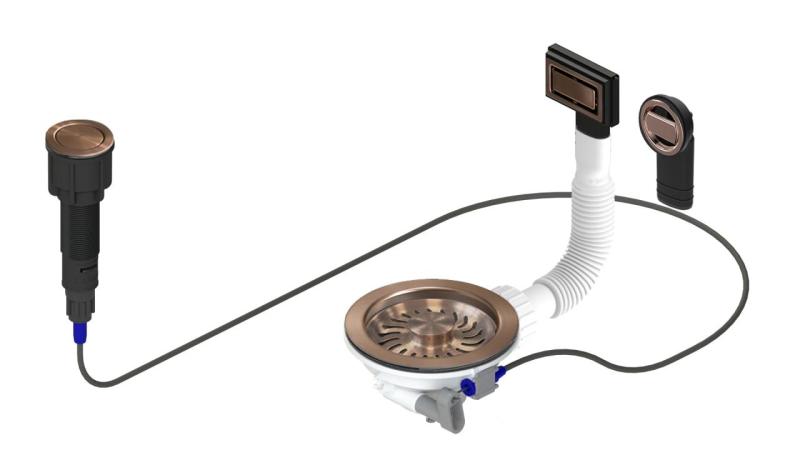 Гранитен комплект за отвод на мед, включително бутон-отпадъци с щепсел, плюс правоъгълна и кръгла преливна вана 1208971744