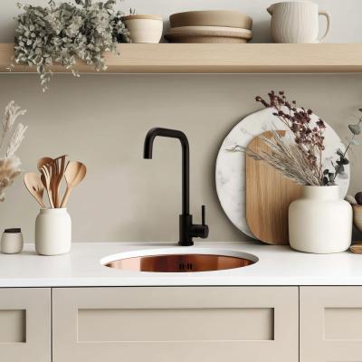 Pure.Sink Rondo Меден Кръгъл Мивка за плоско вграждане, подградба и надстройка 38 см PRN38-62