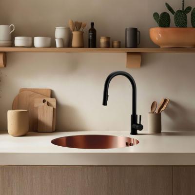 Pure.Sink Rondo Меден Кръгъл Мивка за плоско вграждане, подградба и надстройка 38 см PRN38-62