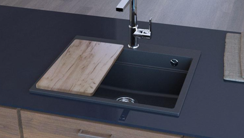 Гранитната дъска за рязане от буково дърво за мивка 402mm x214mm 1208971830