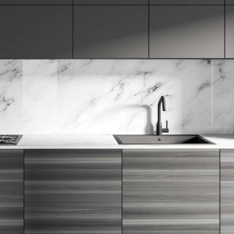 Ausmann Fiber бял съдомиялник 40x40cm за вграждане, монтаж и плоско вграждане с автоматичен неръждаем щепсел 1208971891