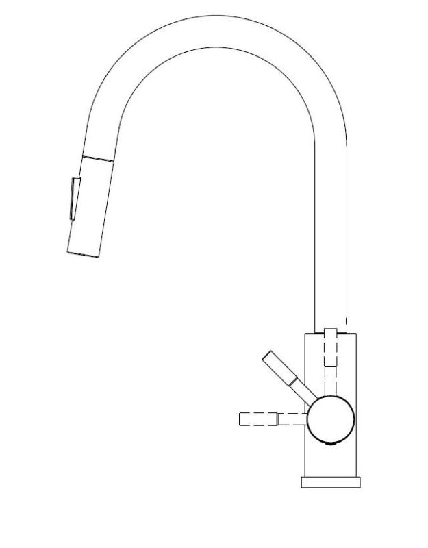 Pure.Sink Elite Steel Stream-S кухненски смесител PVD мед с издърпващ се чучур PS8045-62