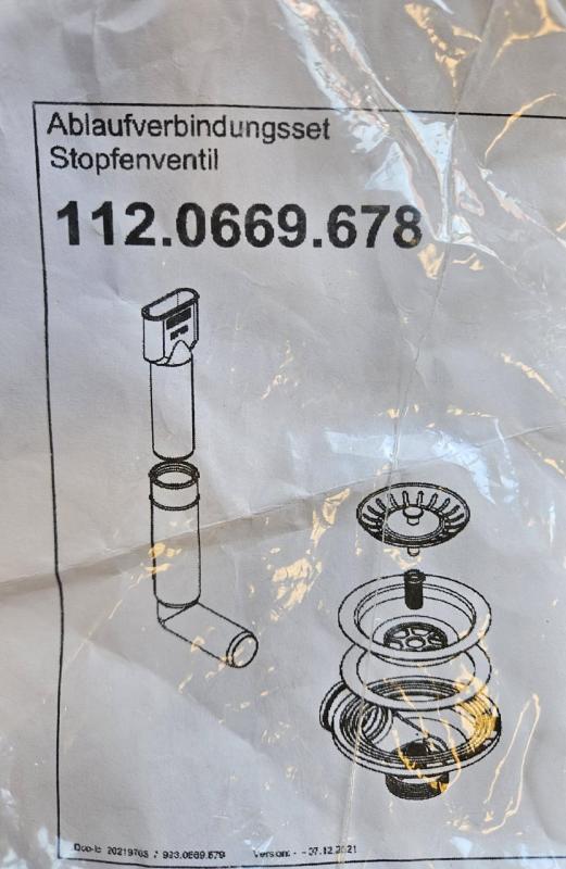 Franke Нержавеща стомана Отводна система Sirius, 1 кошница, 1 Централен преливник 112.0669.678
