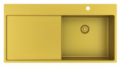 Pure.Sink Exclusivo Златна мивка с отцеждащ се участък 100x52 cm Кранче вдясно PEX47100RT-60
