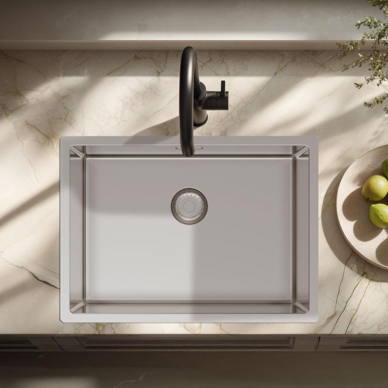 Pure.Sink Exclusivo Специална 35 см дълга неръждаема мивка 50x35 см с радиус 10 мм PEX5035-02