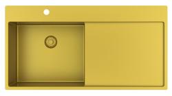 Pure.Sink Exclusivo Златна мивка с отцеждаща част 100x52 cm Кранче отляво PEX47100LT-60