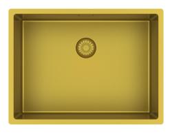 Pure.Sink Exclusivo Златна мивка 55x40 cm, радиус 10 mm, за вграждане, плоска и надподова PEX5540-60