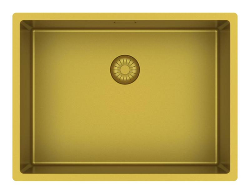 Pure.Sink Exclusivo Златна мивка 55x40 cm, радиус 10 mm, за вграждане, плоска и надподова PEX5540-60