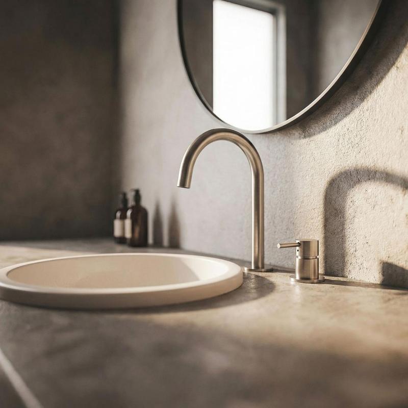 MURO TUA 2-отворен смесител за умивалник, хромиран, с кръгла изливка 1208972104