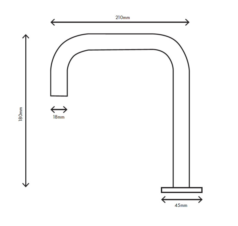 MURO TUA 2-отворен смесител за умивалник, хромиран, с прав излив 1208972108