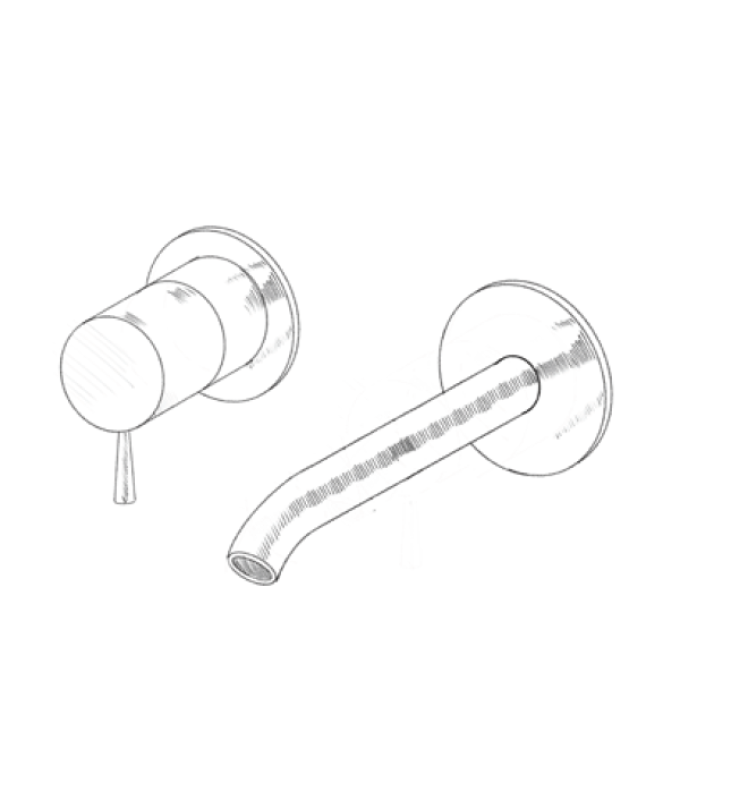 MURO TUA вграден смесител за мивка, хромиран M1.AB1.2.CR