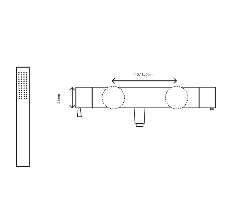 MURO TUA термостатен смесител за душ с душ комплект хром M1.B1TH.CR