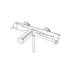 MURO TUA батерия за вана с ръчен душ комплект хром M1.B2.CR