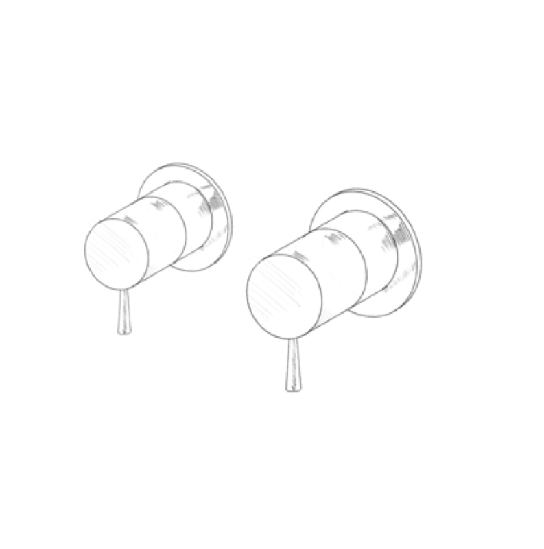 MURO TUA вграден смесител за стена с превключвател, хром M1.B32.R.CR