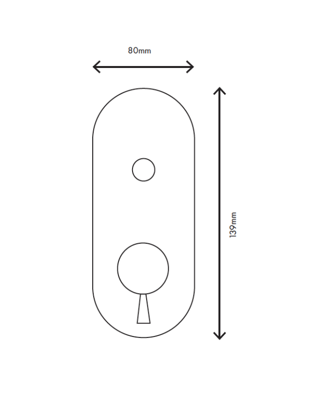 MURO TUA вграден смесител за стена с превключвател, хром M1.B32.S.CR