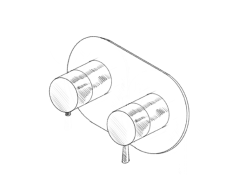 MURO TUA вграден душ термостат кран с 1 изход хром M1.B31T.S.CR