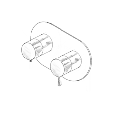 MURO TUA вграден душ термостат кран с 3 изхода хром M1.B33T.S.CR