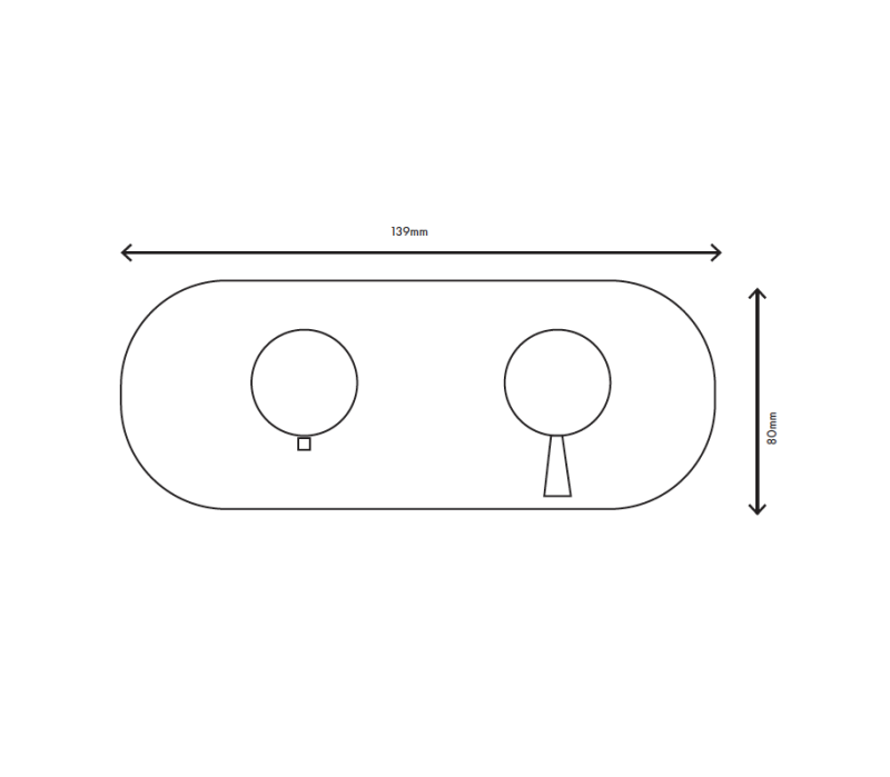 MURO TUA вграден душ термостат кран с 3 изхода хром M1.B33T.S.CR