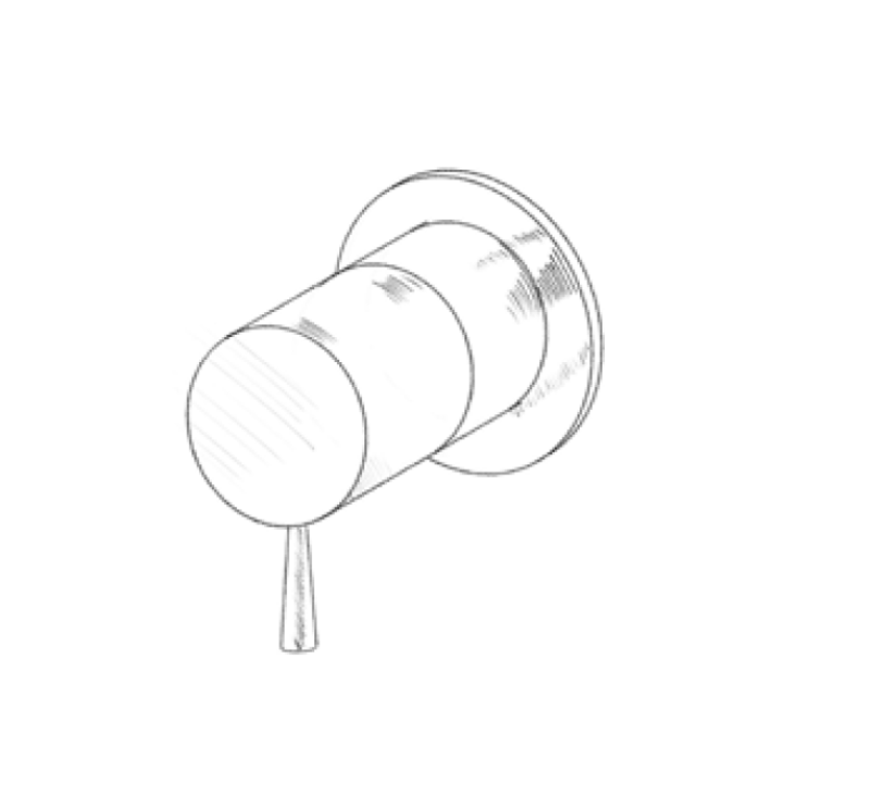 MURO TUA вграден 2-посочен превключвател хром M1.B32.2.CR