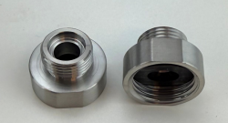 Pure.Sink Преходник от неръждаема стомана с външен размер 3/8 (мъжки) към вътрешен размер 1/2 (женски) Комплект от 2 броя PS3812-00