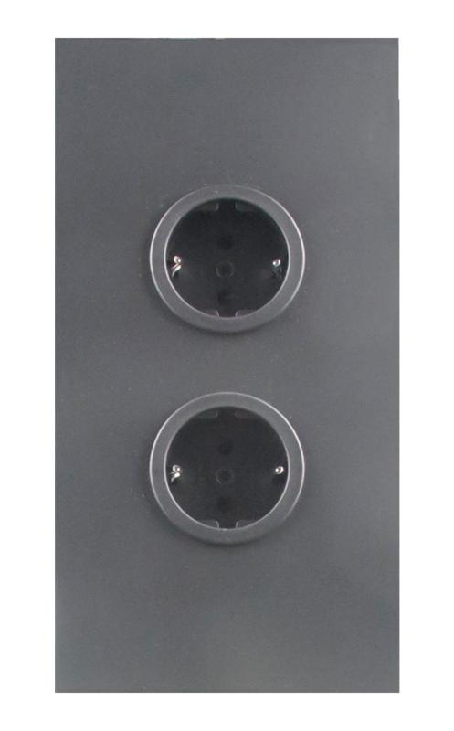Indux Corner Енергиен стълб с 2 контакта Randaarde Gun metal 1208972281