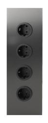 Indux Corner Енергиен стълб с 4 контакта Randaarde Gun metal 1208972290