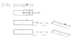 Indux Nivo кухненски монтаж LED Spot 3 W с централен прекъсвач Черно 1208972331