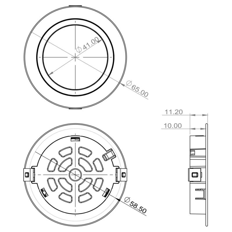 Indux Luma малък вграден кухненски LED Spot Set 4 спота с LED драйвер, неръждаема стомана 1208972373
