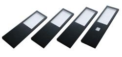 Indux Lino Кухненски монтажен LED комплект 4 спота 4W с вграден сензорен димер, черен 1208972392
