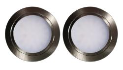 Indux Luma вградена кухня Multi Tone LED комплект 2 спота с вид на неръждаема стомана 1208972400