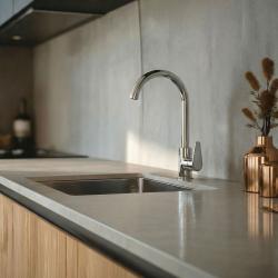 Aquanello Casa Хромиран кухненски смесител с една ръкохватка CR-1201-CS