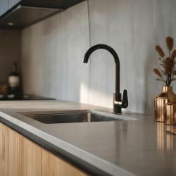 Aquanello Casa Черен кухненски смесител с една ръкохватка BL-1201-CS